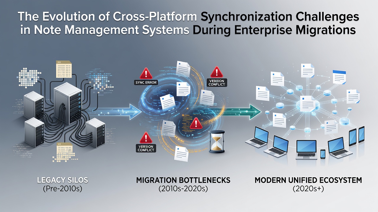 The Evolution of Cross-Platform Synchronization Challenges in Note Management Systems During Enterprise Migrations